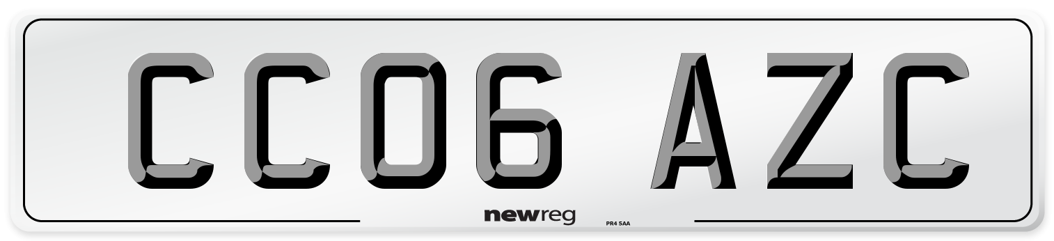 CC06 AZC Number Plate from New Reg